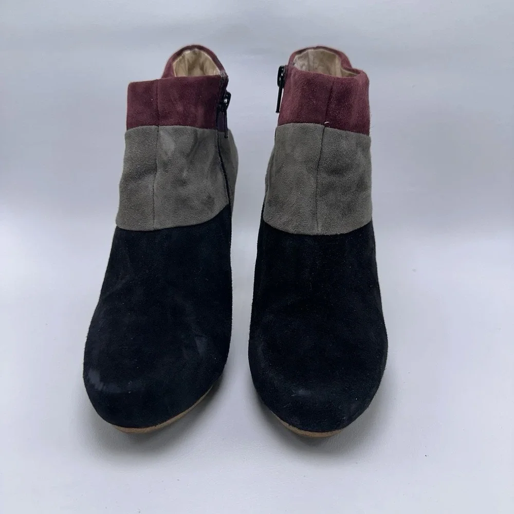 Café Noir Patchwork‎ Suede Leather Heel Ankle Booties Size 37